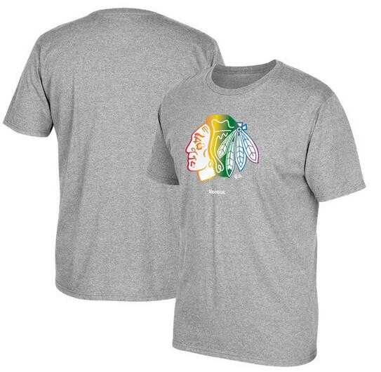 Men's Chicago Blackhawks Gray Reebok Rainbow Pride Short Sleeve T-Shirt FengYun,We sell and wholesale Men's Chicago Blackhawks Gray Reebok Rainbow Pride Short Sleeve T-Shirt FengYun on line form chian!